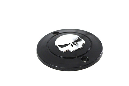 V-Twin #78284B - Skull Ignition System Cover 2-Hole Black