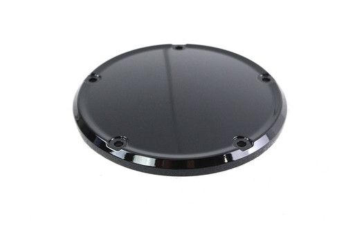 V-Twin #78617B - M8 Gloss Black 5-Hole Smooth Derby Cover