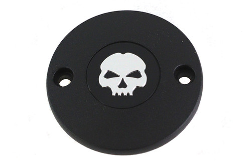 V-Twin #78506SB - M8 Ignition System Cover Skull Black