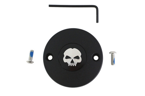 V-Twin #78506SB - M8 Ignition System Cover Skull Black
