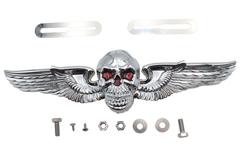 V-Twin #O91-6312 - Skull Wing License Plate Ornament