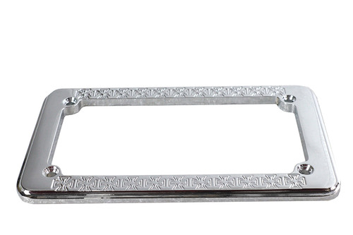 V-Twin - License Plate Frame Maltese Style Chrome