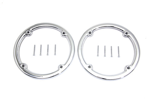 V-Twin #78169 - Chrome Rear Tour-Pak Speaker Trim Set