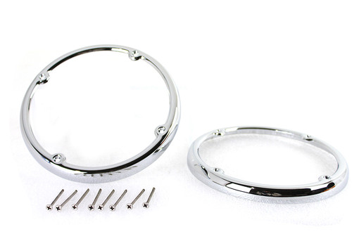 V-Twin #78269 - Chrome Rear Tour-Pak Speaker Trim Set