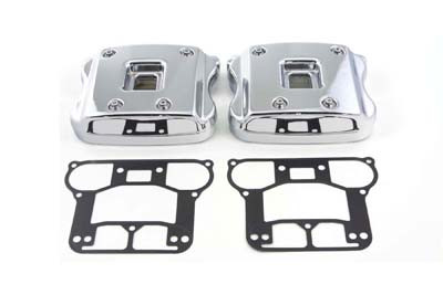 V-Twin #63402 - Rocker Box Cover Set Chrome