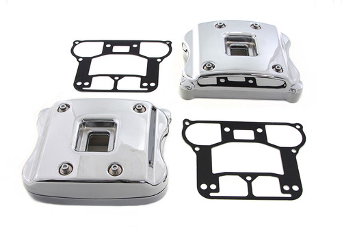 V-Twin #63403 - Rocker Box Cover Set Chrome