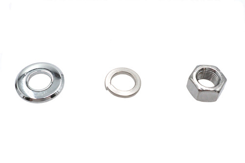 V-Twin #75981D - Chrome Front Axle Nut and Washer Kit