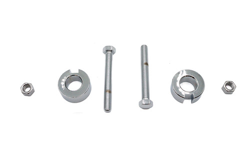 V-Twin - Chrome Rear Axle Adjuster Kit