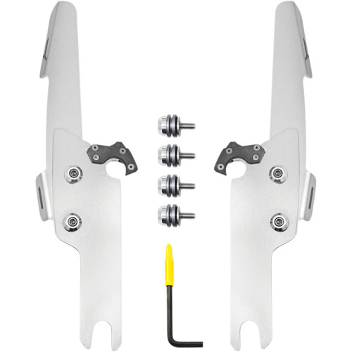 Memphis Shades #MEK2041 - Batwing Fats/Slim Mounting Kit - Polished - FLHRS/XS