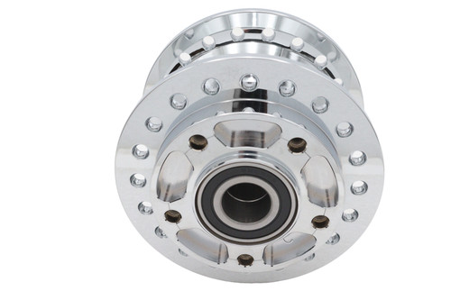 V-Twin #76801 - Chrome Front Wheel Hub 1 inch Bearings