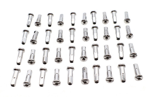 V-Twin - Spoke 40 Piece Chrome Nipple Set