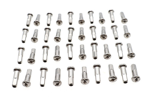 V-Twin #90006 - Spoke 40 Piece Chrome Nipple Set