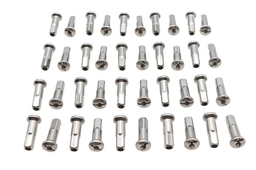 V-Twin #90006S - Spoke 40 Piece Stainless Steel Nipple Set