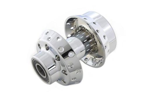 V-Twin #76836 - Chrome Front Wheel Hub with 25mm Bearings