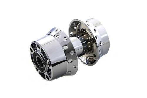 V-Twin #76802 - Chrome Rear Wheel Hub 25mm Bearings