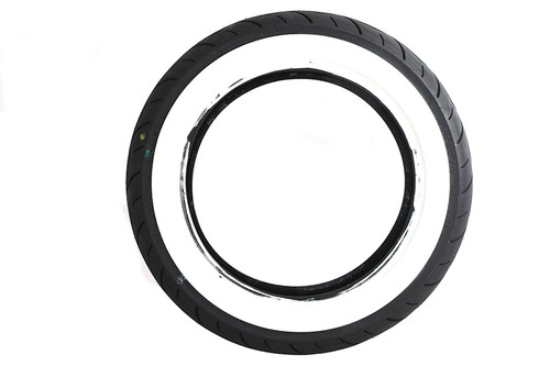 Vee Rubber #16-4997 - Vee Rubber 150/80HB X 16 inch Whitewall Tire