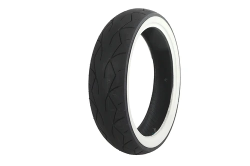 Vee Rubber #16-4988 - Vee Rubber 130/70H X 18 inch Whitewall Tire
