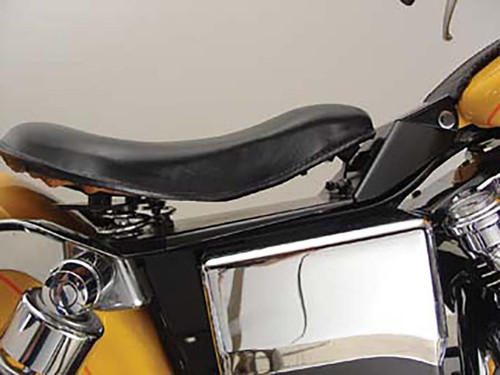 V-Twin - Black Leather Solo Seat and Mount Kit