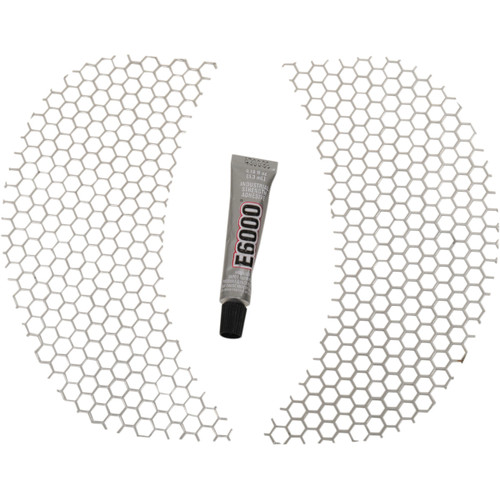 Klock Werks #KWS-01-0320 - Fairing Vent Screen - Honeycomb - Chrome - FLTR