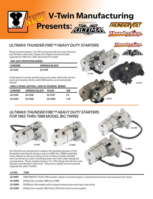 V-Twin - V-Twin Parts for Thundervolt Thunderfire and Ultima Flyer