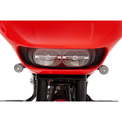 Klock Werks #KWS-01-0368 - Fairing Vent Screen - Round - Chrome - FLTR