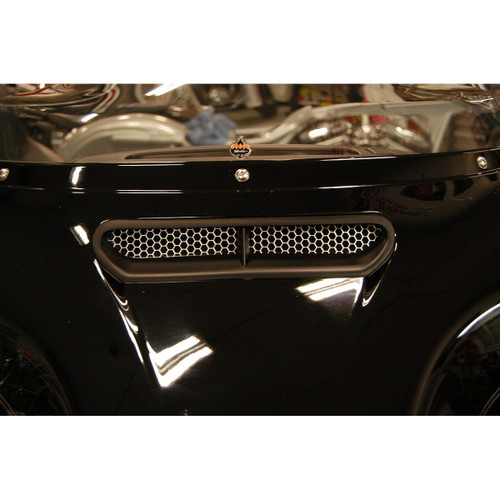 Klock Werks #KWS-01-0003 - Fairing Vent Screen - Honeycomb - Chrome – FLHT/FLHX