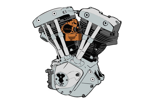 V-Twin #68169 - Nose Cone Shovelhead Patches