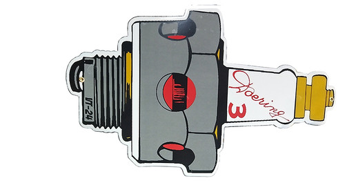 V-Twin - Doering Spark Plug Porcelain Sign