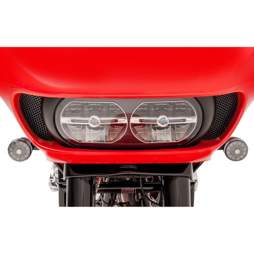 Klock Werks #KWS-01-0368-B - Fairing Vent Screen - Round - Black - FLTR