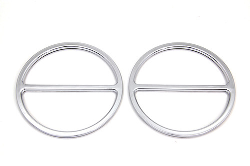 American Dresser #77548 - Chrome Cross Bar Front Speaker Grill Set