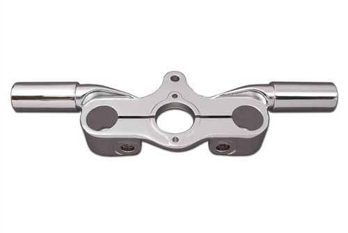 V-Twin - Spring Fork Top Triple Tree Inline Chrome