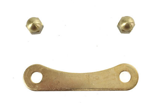 V-Twin #46062-88 - Spring Fork Bridge Top Plate Rod Support Brass