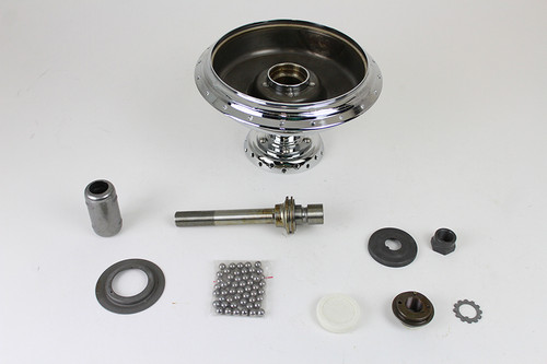 V-Twin - 45 inch W Front Wheel Hub Assembly Chrome