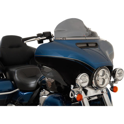 Klock Werks #KWW-01-0363 - Flare® Windshield Trim - Logo - Black Contrast - '14-'25 FLH