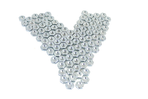 V-Twin #90480A205 - 12-28 Hex Nut Zinc Plated