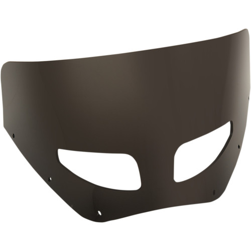 Memphis Shades #MEP87310 - Road Warrior Windshield - Vented - Dark Black Smoke - 9"