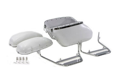 V-Twin - Replica Bubble Saddlebag Kit White