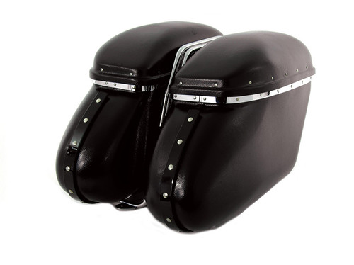 V-Twin - Black Magic Royalite Saddlebag Set