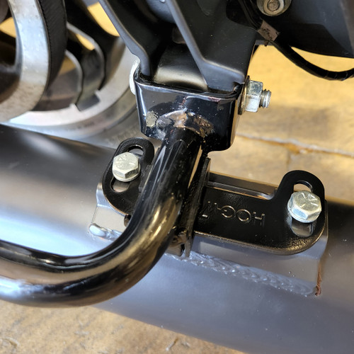 Hogworks Hogworkz® Adjustable Exhaust Centering Brackets for Harley® Touring Models w/ Stretched Saddlebags