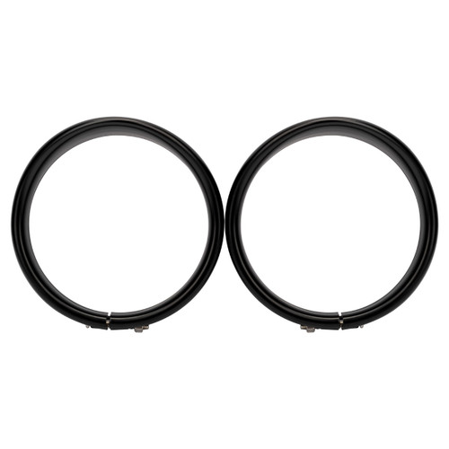 Hogworks 4.5" Auxiliary Light / Passing Lamp Visor Trim Rings for Harley-davidson® | Matte Black