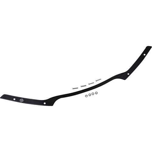 Klock Werks #KWW-01-0574 - Flare® Windshield Trim - Logo - Black w/ Contrast Logo - '15-'25 FLTR