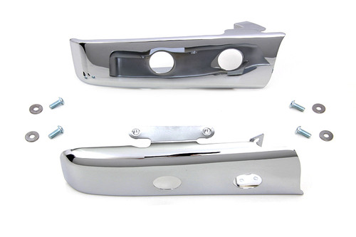 Wyatt Gatling #77948 - Chrome Slotted Saddlebag Filler Strip Kit