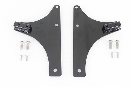 Wyatt Gatling #80212B - Sissy Bar Side Plate Set Black