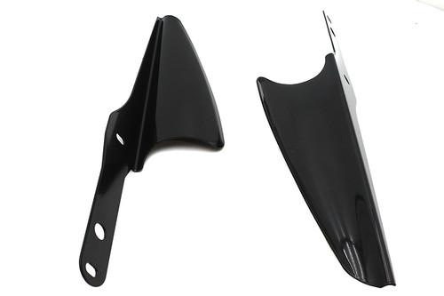 V-Twin #78964B - Black Fork Mount Wind Deflector Set