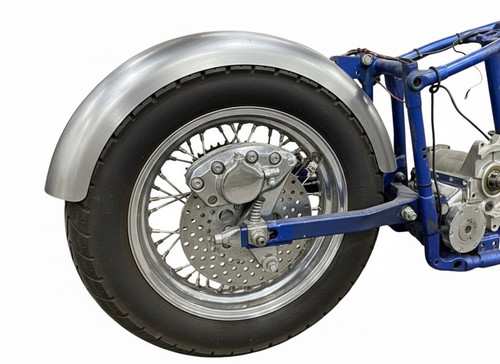 V-Twin - Spun Rear Fender Raw Steel 6 inch Wide