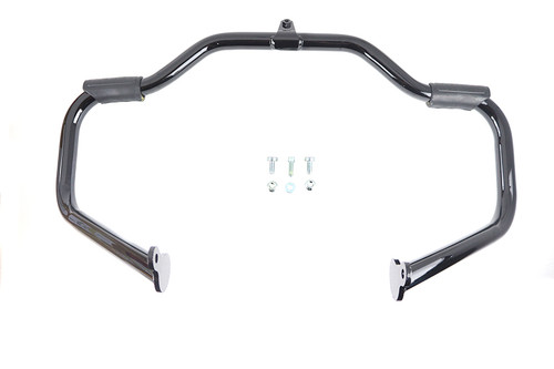 OE #49442-10A - OE Gloss Black Front Engine Bar with Footpeg Pads