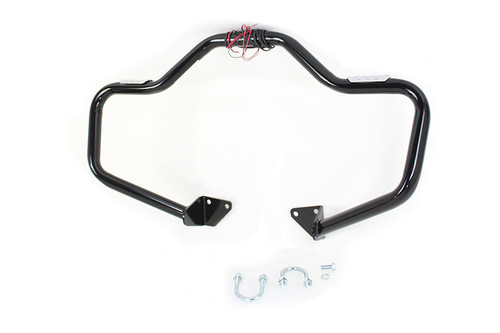 V-Twin #21049B - Black Front Turn Signal Highway Bar