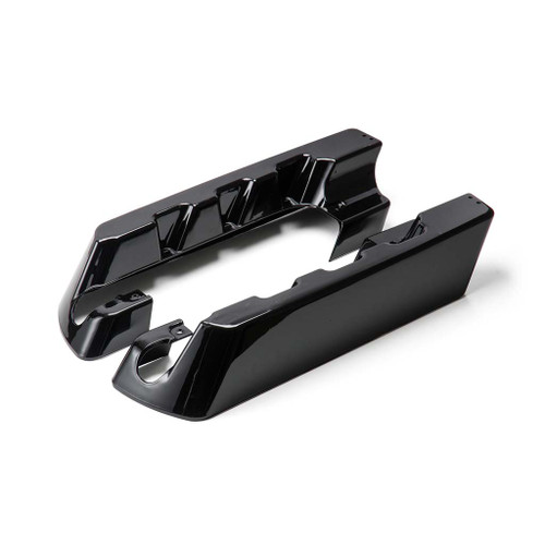 Hogworks Vivid Black 3" Saddlebag Extensions w/ Dual Cut Exhaust for Harley® Touring '14-'25