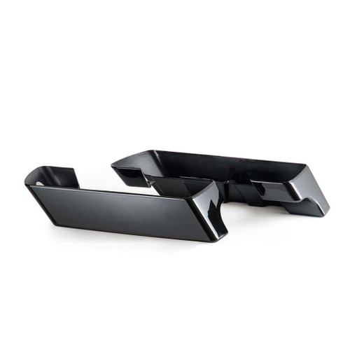 Hogworks Vivid Black 3" Saddlebag Extensions w/ Dual Cut Exhaust for Harley® Touring '14-'25