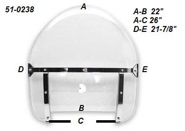 V-Twin - Replica Assembled Clear Windshield